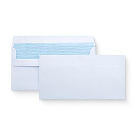 Emerson Envelopes DIN Long (Pack of 50) Wet Glue Envelope without Window White 110 x 220 mm 100 g/m² Business Envelope