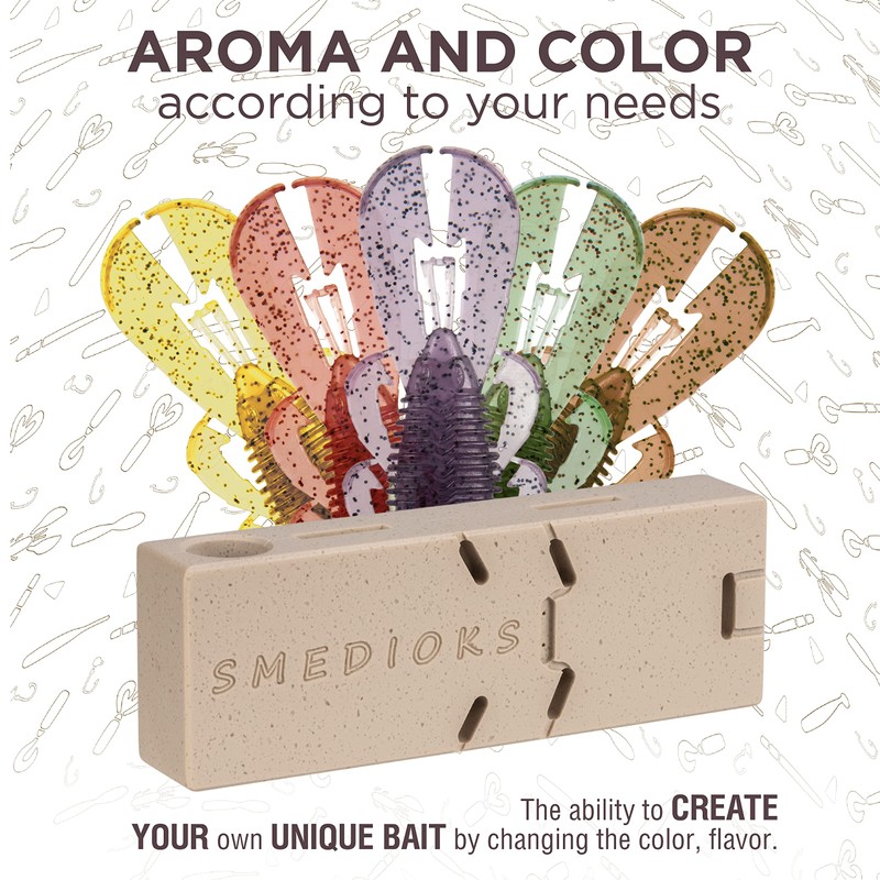 Smedioks Premium Soft Plastiс Mold Lure Making Injection Molds Fishing