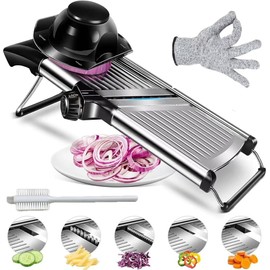 GYH&GXR Mandoline slicer Mandoline food slicer for kitchen Adjustable stainless steel blades Vegetable Chopper Potato Tomato Carrot Vegetable Fruit and Onion Cutter