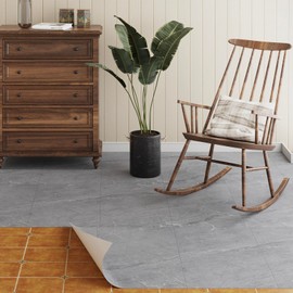 Oxdigi Peel and Stick Vinyl Flooring Roll, 23"x 393"/64 Sq.Ft, Smoky Grey Marble - Waterproof, Wear-Resistant Flooring for Easy DIY Renovations in Your Kitchen, Bathroom, and Living Areas