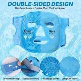 2Pack Gel Beads Face & Eye Masks Kit Hot/Cold Mask Cooling Ice/Heat Facial Eye Pack Therapy