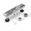 Shower Drain Stainless Steel for Bathroom: Brushed Nickel Linear Shower