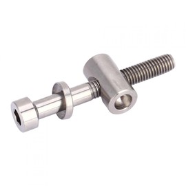 M5x30/35/40mm Bicycle Seatpost Screw Titanium Alloy Seat Post Bolt Seatpost Bicycle Cycle Bolts Round Head Screw for Bicycle Replacement Accessory(M5x35-Titanium)