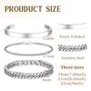 XSDSLS 3 Pcs Bracelet for Men Stainless Steel Bracelet Cuban