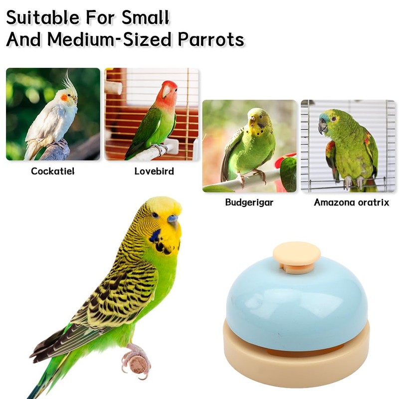 DQITJ 4 Pcs Bird Bell Toy Stainless Steel Training Bell