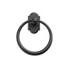 Emtek Sandcast Bronze Towel Ring with Matching Finish Rosette -