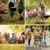 JiGiU Folding Camping Table Pinic Table Height Adjustable Foldable Table