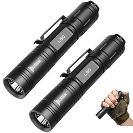 WUBEN L50 Flashlight 1200 High Lumens Tactical Flashlight Pocket Rechargeable Flashlight IP68 with 5 Mode Flash Light, LED Tail Switch Flash Light for Emergencie Camping Home Inspection Repair