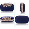 ILILAC Velvet Crystal Evening Bag Rhinestone Bride and Bridesmaid Wedding