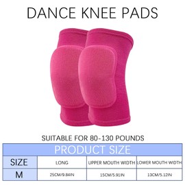 SSKHE Stretchy Dance Knee Pads for Volleyball Dance Yoga, 1 Pair Soft Brace Breathable Sleeve Protective Gear with Multi Color Choice for Women Men Teens, One Size Fits Most