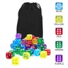 50 of Pack 14MM 6 Sided Dice Set Translucent Colors