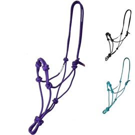 Tahoe Tack Copper Tip® Series Horse Training Rope Halter – 4 Knot, 1/4" Stiff Cord