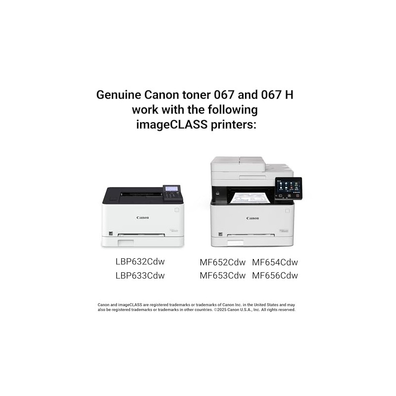 Canon Genuine 067 Black Toner Cartridge Compatible with LBP633Cdw, LBP632Cdw,
