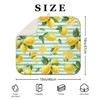 Lemon Dish Drying Mat for Kitchen Counter,Striped Background Yellow Lemon