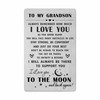HYHYDHP To My Grandson Gifts Wallet Card, Grandson Christmas Cards