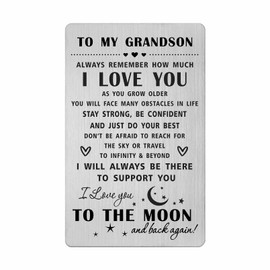 HYHYDHP To My Grandson Gifts Wallet Card, Grandson Christmas Cards Gifts, Birthday Ideas