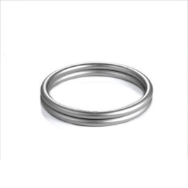 TOPIND 3" Large Size Aluminium Baby Sling Rings for Baby Carriers & Slings of 2 pcs (2 Pair Silver)