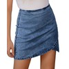 Vetinee Women's Tulip Hem Shirred Washed Casual Bodycon Short Jean
