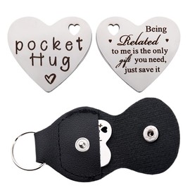 Sister Brother Birthday Christmas Gifts for Cousin Nephew Niece Gift Pocket Hug Token for Husband Wife Long Distance Gifts for Fiance Fiancee Birthday Christmas Presents for Daughter Son Xmas Keychain