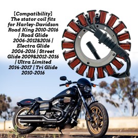 MOTOBULL Stator Coil 29987-06 Compatible with Harley-Davidson Electra Glide/Road Glide/Road King/Street Glide/Tri Glide/Ultra Limited 2006-2013 29987-06A