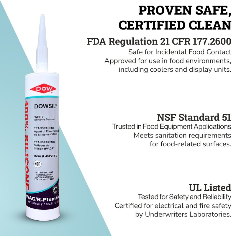 DOWSIL™ White HVAC/R Silicone Sealant – High Temperature, Heat Resistant,