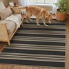 PureCozy Outdoor Rug 3x5 Washable Striped Jute Look Non Slip