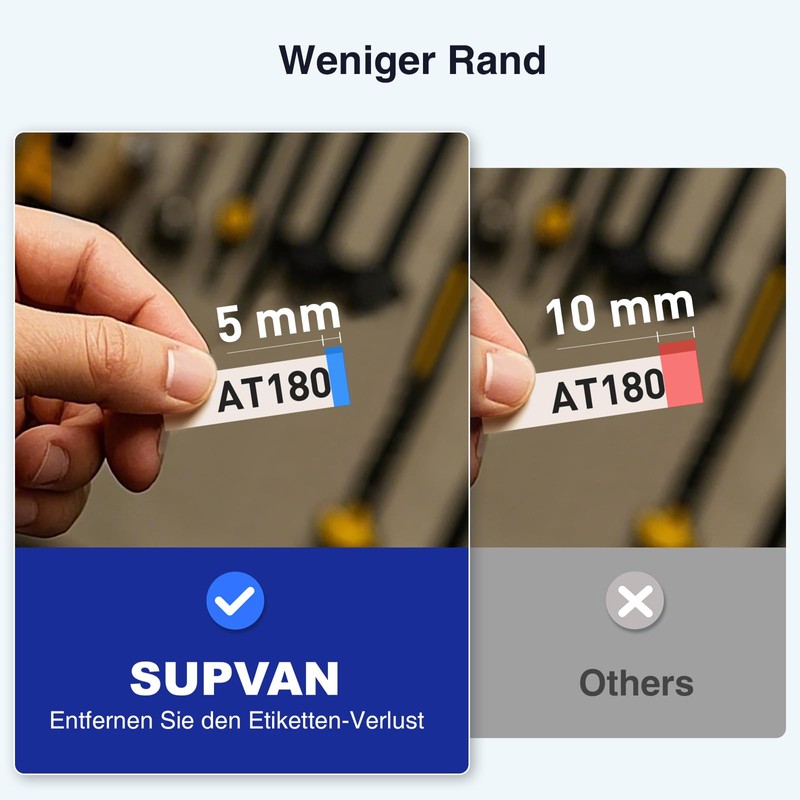 SUPVAN E11 Label Printer, Mini Bluetooth Labeling Device for Home,