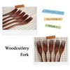 [ratoruuddo] RattleWood Fork Set Wooden Natural Wood Wood Cutlery Pasta