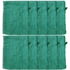 Pack of 10 Wash Mitt Uni Walk Terry Cloth 16 x 21 cm 100% Cotton Green