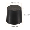 TOP-VIGOR 5 Pcs 24mm to 28mm Taper Rubber Stoppers Solid
