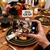 WELLIFE 210PCS Black and Gold Plastic Plates - Plastic Dinnerware