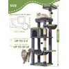 Taoqimiao MS042G Cat Tree,66-inch Large Cat Tower with Scratching Posts,
