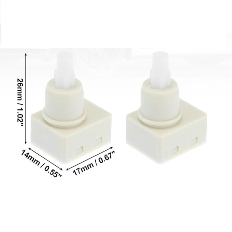 2 Pcs Dome Lamp Switch, White Map Light Switchover Headlight