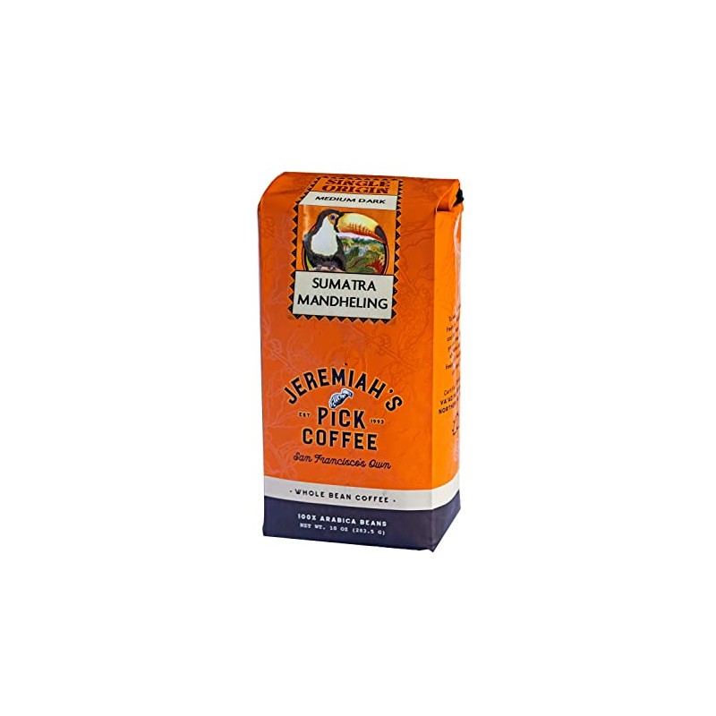 Sumatra - Whole Beans - 10oz, Caffeinated