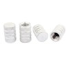 TOMALL Round Style Tire Valve Stem Caps Aluminum Silver Compatible