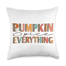 From Dyzamora Pumpkin Spice Everything-Funny Fall Lover Throw Pillow, 18x18, Multicolor