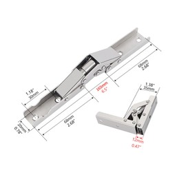 KAFENDA-90 Degree Folding HingesHard Closing Hinges for Cabinet Upgrades-Easy to Install Concealed Hinges (4)