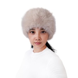 Lina & Lily Women's Winter Headband Faux Fur with Elastic Band (Beige)