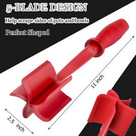 Meat Chopper, Ground Beef Masher with 5-Blade Head, Versatile High-Temp Heat-Resistant Hamburger Masher,Non-Stick Meat Masher for Hamburger Meat, Beef, Nylon Utensil Cookware