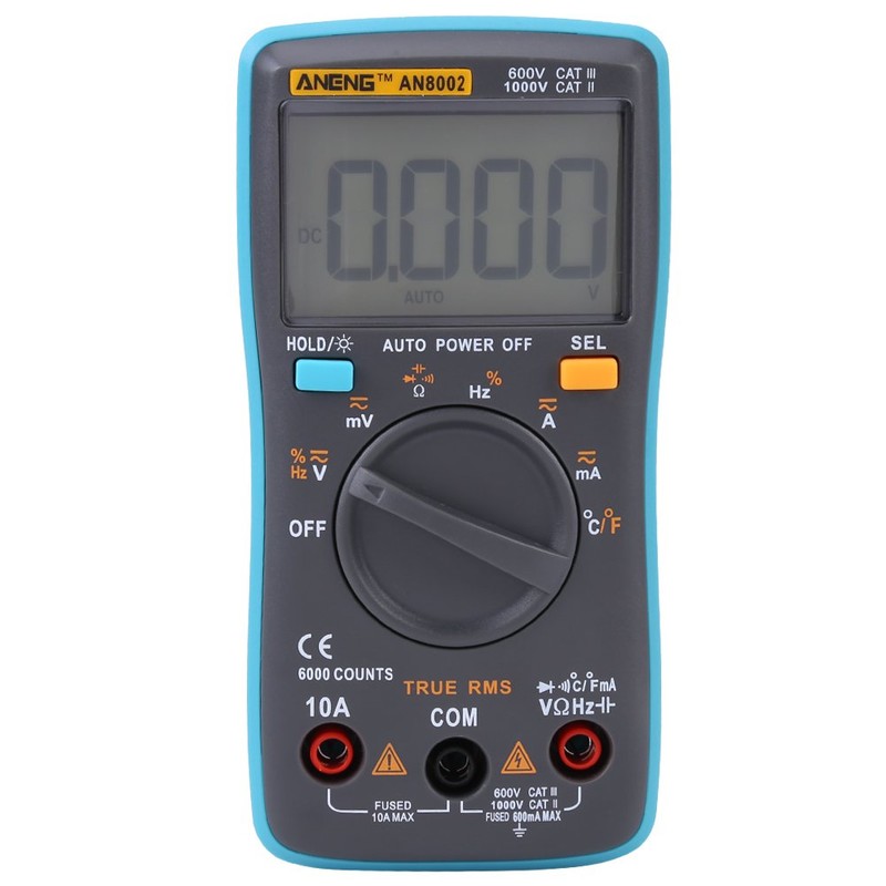 ANENG Digital Multimeter, AN8002 Multimeter with Automatic Range Selection AC/DC