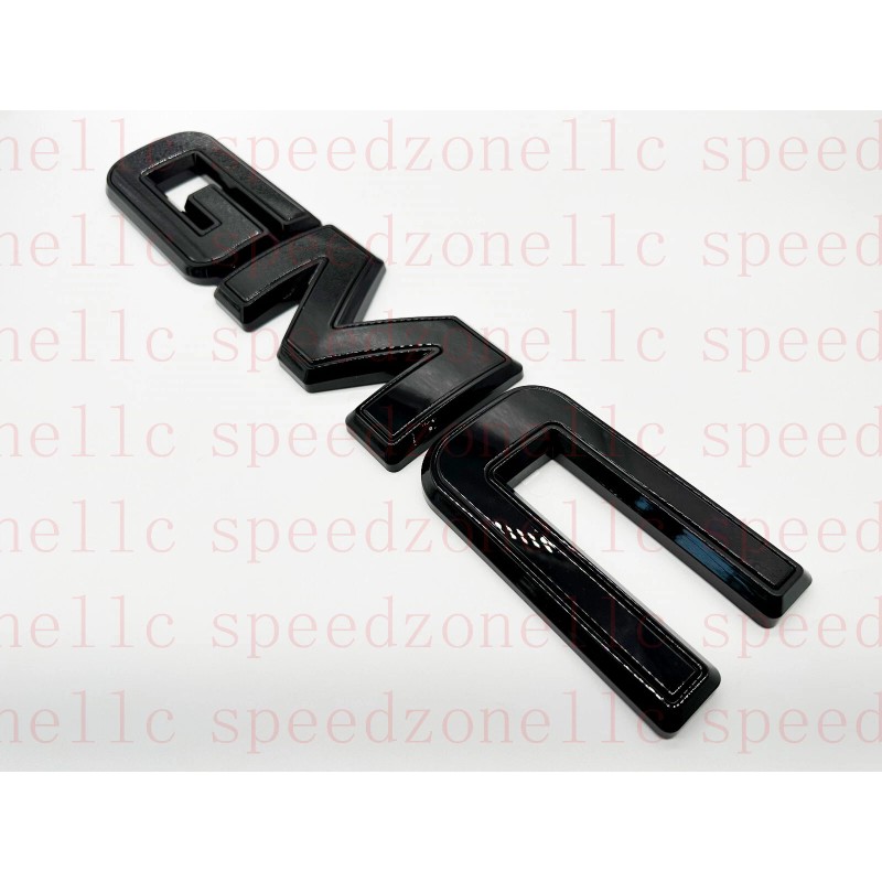 Auto Front Rear Gloss Black Emblem Overlay 2019-2024 GMC Sierra