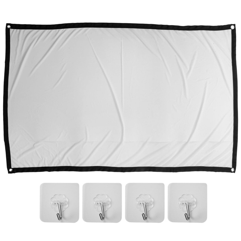 Xsdjasd Home Theater Portable Projector Screen Outdoor HD White Foldable