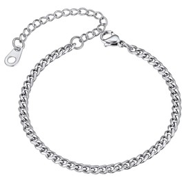 Womens Cuban Link Bracelet Hip Hop Jewelry Men Chain Bracelets for Women