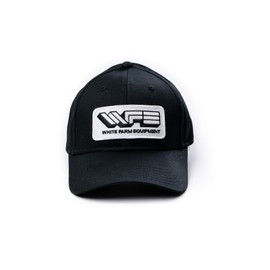 White Farm Equipment Tractor Logo Hat, Solid Black