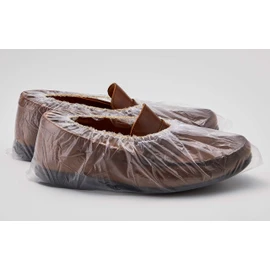 TRUSCO PE Disposable Shoe Cover, 50 Pairs Set, One Size, Clear, TSCPETM