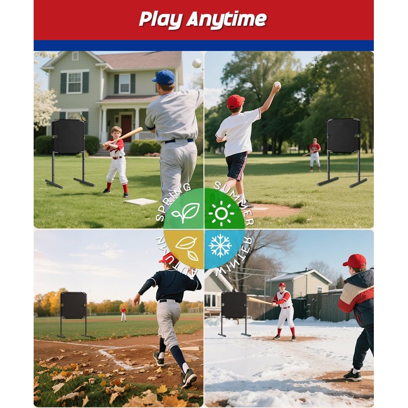 Garbuildman Baseball Strike Zone Target for Plastic Balls, Portable Metal