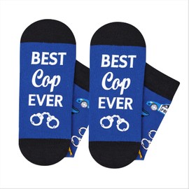 HAPPYPOP Police Gifts Police Officer Gifts Men - Gifts For Cops Police Retirement Gifts Police Chief Gifts Police Week Gifts, Police Cop Socks