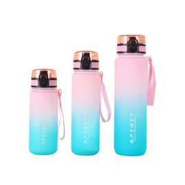 Xingdianfu Sports Water Bottle 500 ml, 650 ml, 1000 ml Large Drinking Bottle, Leak-Proof, Fitness Water Cup, Outdoor Water Bottle, Sippy Cup Cup Water Glasses (Pink - Blue, 650 ml)