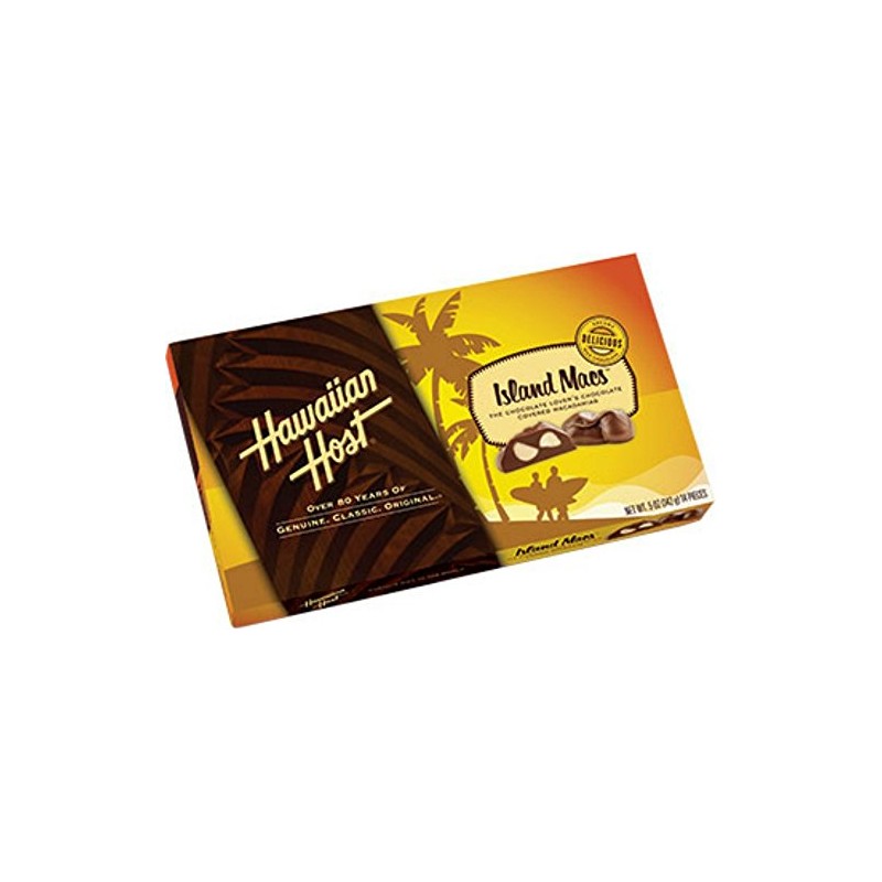Island Macs Surfer Chocolate Macnuts (5 oz. box) Chocolate Covered