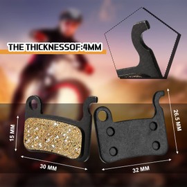 HESTYA - 6 pares de pastillas de freno de resina para bicicleta compatibles con Shimano Deore XT XTR LX SLX Hone Alfine Saint Disco Freno, color negro